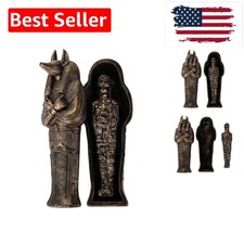Gorgeous 5.5 Inch Egyptian Anubis Sarcophagus Coffin - Perfect for Collectors picture