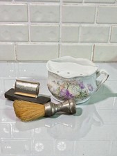 Vintage Gentleman’s Grooming Kit Sterling Brush Gillette Razor Shaving Set picture