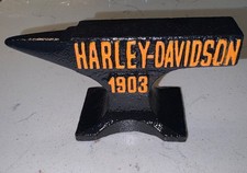 Harley Davidson 1903 #2 Cast Iron Mini Anvil Display Paperweight Raised Letters picture