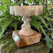 Alabaster water fountain Tazza Grand Tour centerpiece Neoclassical c1900 antique picture