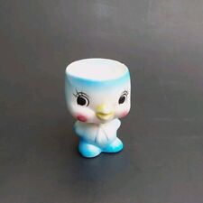 Vintage 1950's Anthropomorphic  Egg Cup Blue Bird Japan Chipped picture