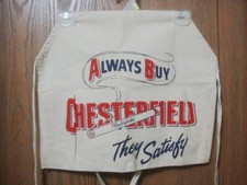 Vtg Chesterfield Cigarette Advertising Carpenter Bar-B-Que Apron Collectible picture