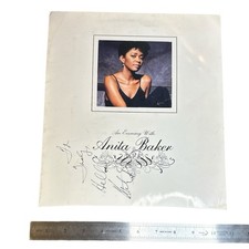 Anita Baker Autograph Signed 1980s “An Evening With” Concert Program & Photo picture