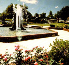 Vintage Continental Postcard Cecile Bechard Fountain Wallaceburg Canada c1995 picture