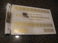 Vintage 70's LDS Mormon Book of Remembrance White & Gold Family Genealogy Binder picture