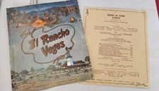 Vintage 1951 Hotel El Rancho Vegas Dinner Menu & Insert Las Vegas Nevada picture