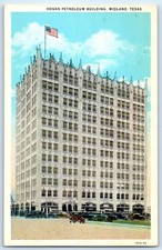 c1920 Midland Texas TX Vintage Postcard Hogan Petroleum Building Front View Cars picture