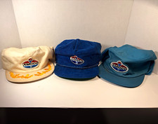 Vintage AMOCO Gas Station Promo Trucker Hats - Rare 3-Cap Memorabilia Lot picture