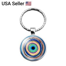 New Evil Eye Keychain Accessories Turkey Evil Eyes Lucky Pendant Metal KeyChain picture
