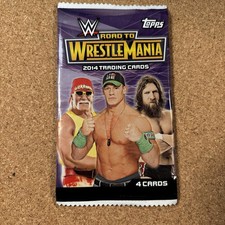 2014 Topps WWE Road to WrestleMania Sealed Trading 4 Card Pack Hulk Cena Bryan picture