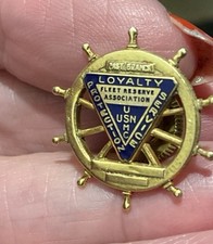 Vintage 10K Gold FLEET RESERVE ASSOC Past Branch NAVY MARINES COAST GUARD Pin picture