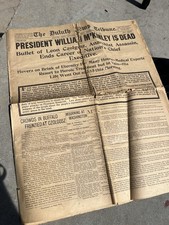 Newspaper President McKinley Assassination 1901 Sep 14 Duluth Tribune Rare HTF picture