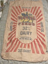 Vintage Wayne Mash 32 % Dairy Cloth  100 Lbs Cloth Bag (As Seen) picture