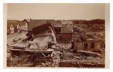 Lawrence Massachusetts 1890 Houses Debris Horse Cart Standard Postcard picture