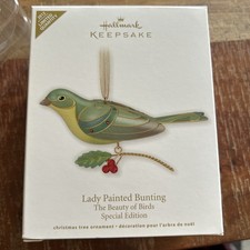 Hallmark 2012 Ornament Lady Painted Bunting Beauty Of The Birds Special Edition  picture