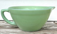 Vintage Jadeite Fire King Green Mixing Batter Bowl Handle Spout 2 Quart USA picture
