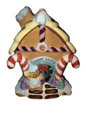 Adorable Ceramic Christmas Gingerbread House And Man Cookie Jar ￼ picture