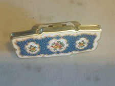 VTG Lipstick Holder With Hinged Mirror Floral Made in Japan  picture