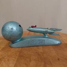 Vintage 1950's Strato Rocket Bank DURO MOLD DETROIT USA Working No Key Plate picture