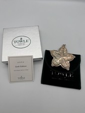 2002 Towle Sterling Silver Star Ornament 6th Edition Annual Christmas BOXED picture