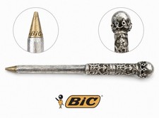 BIC Ballpoint Pen Silver Plated 800 Engraved Relief Vintage Scepter 1950 picture