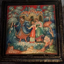 Vintage Russian Lacquer box featuring a Mstera painting “The Snow Maiden” picture