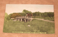 Fonda Iowa IA c 1910 Marshall Wagon Bridge Postcard picture