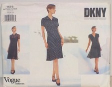 Vogue 1573 American Designer DKNY Afternoon or Evening Dress & Slip 14-16-18 FF picture