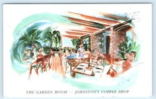 DAYTONA BEACH, FL Florida ~ Roadside JOHNSTON'S COFFEE SHOP 1961 Postcard picture