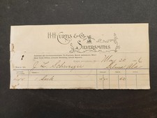1896 antique HH CURTIS & CO north attleboro ma SILVERSMITH BILLHEAD schweizer picture
