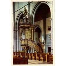 Predikstolen Uppsala Domkyrka Bildhuggeri Arbete av Burchardt Postcard P2-1 picture