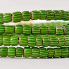 Venetian Chevron Green Trade Beads picture