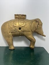 Vintage PARTS ONLY Cast Iron Elephant Bank ONE SIDE ONLY AC Williams  picture