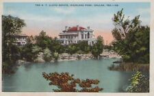 Postcard The AT Lloyd Estate Highland Park Dallas TX Texas  picture