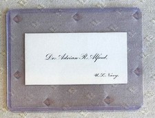 Vintage Navy Doctor Alford Calling Card MD Surgeon Medical Service Corps USNA picture