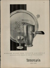 1955 Tiffany & CO. Sterling Silver Plate and Cup Vintage Print Ad 2392 picture