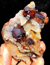 198g New Find Rare Natural Wine Red Sphalerite QUARTZ Crystal Specimen ic6500 picture