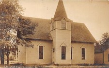 J33/ Harper Kansas RPPC Postcard c1910 Christian Church Building 275 picture