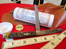 NEW GEC Northfield UN-X-LD  Antique Yellow Jigged Bone 2 Blade Knife 412226 picture