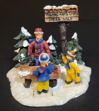 Holiday Time Santas Workbench Christmas Village Tree Lot Sale Seller Vendor picture