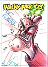2024 WACKY PACKAGES DRAWN ARTIST SKETCH CARD FEET FIGHTER by Greg Trieze    188 picture