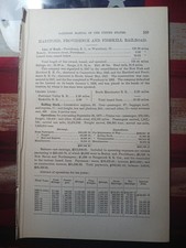 ~1878 Train Report HARTFORD PROVIDENCE & FISHKILL RAILROAD Waterbury Connecticut picture