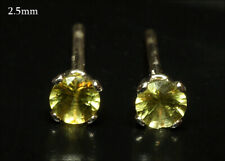 Extraterrestrial Peridot Earrings - From a Pallasite Meteorite - 2.5mm picture