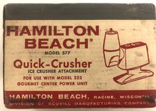 Vintage Hamilton Beach Ice Crusher Model 577 NEW in Sealed Box (box stained) picture