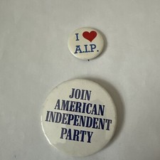 Two American independent party buttons picture