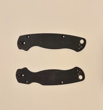 Spyderco PM2 Paramilitary 2 OEM Factory Black G10 Peel-ply Scales picture