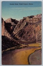 Vintage Linen Postcard Granite Gorge Grand Canyon Arizona Scenic View picture
