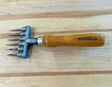 Vintage Goodell Meat Tenderizer 6 Sharp Carbon Steel Spikes & Wood Handle VGC picture