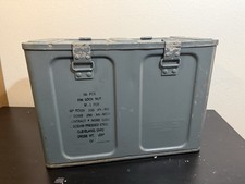 Rare 1942 WW2 US Navy 20mm Ammunition Box MK.1 Marked For GP Bomb Fin Lock Nuts picture