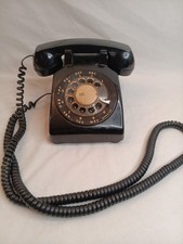 Vintage ITT BLACK Rotary Dial Desk Table Top Telephone picture